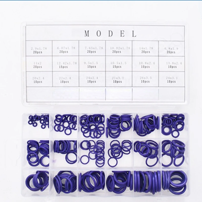 279Pcs 18 Sizes Rubber O Ring Gasket Sealing Ring Repair Box Washer Seal Assortment Set Used for Automobile Water Pipe Wholesale