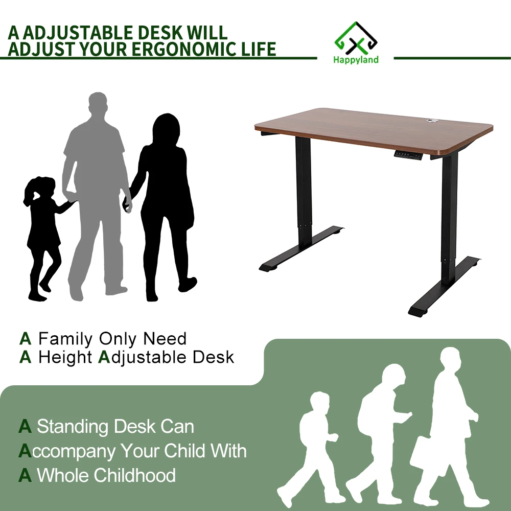 Electric smart office height adjustable sit standing kids desk frame furniture adjustable height computer desk