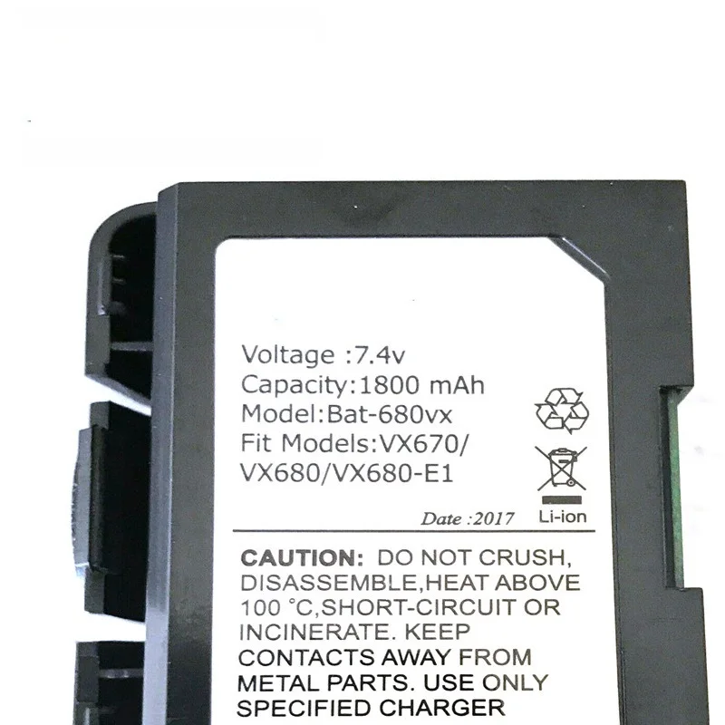  7 4 V 1800mAh литий-ионная аккумуляторная батарея Замена батареи для беспроводный пос терминал POS машина Verifone Bat-680VX VX670