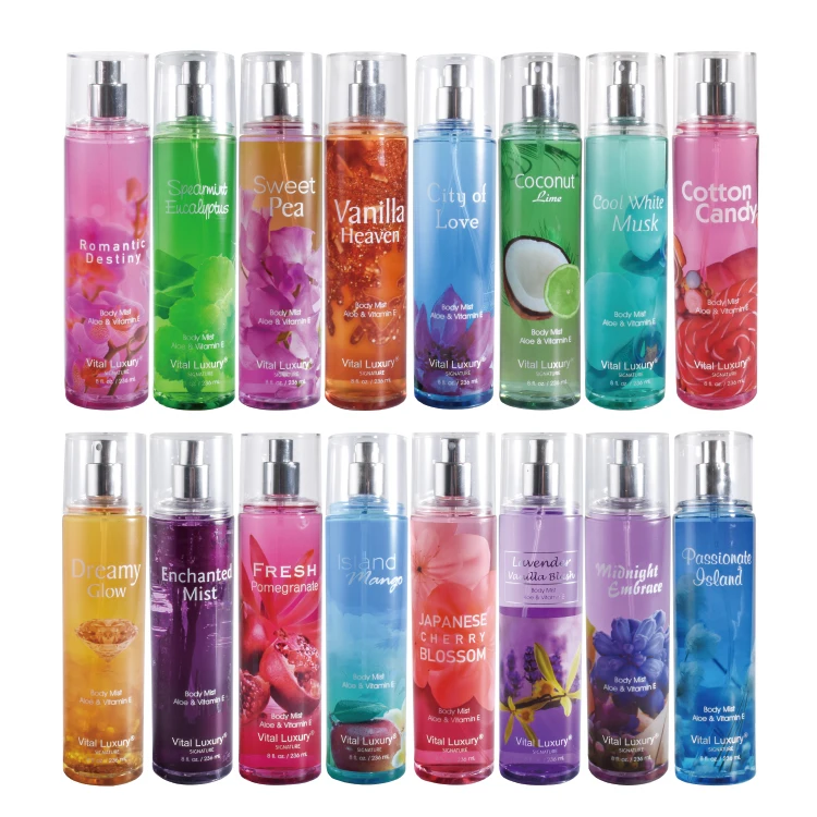 Lantern OEM ODM bodi mist 236ml 16 fragrances body care set moisturizer body mist set