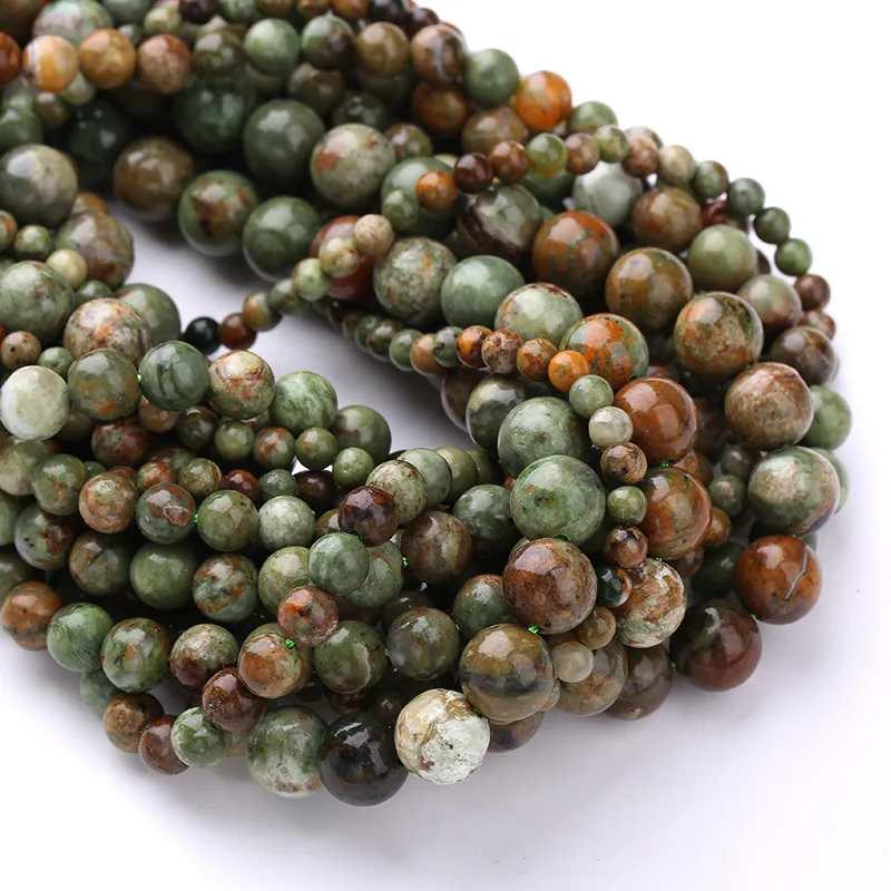 Wholesale Natural Stone 8mm Beads Green Opal Loose Gemstone Beads For Jewelry Making (AB2072)