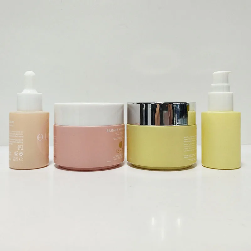 hot sale big body butter container 100 ml 200 g 2 oz beautiful skin care cream glass concentrate jars with lids for cosmetic