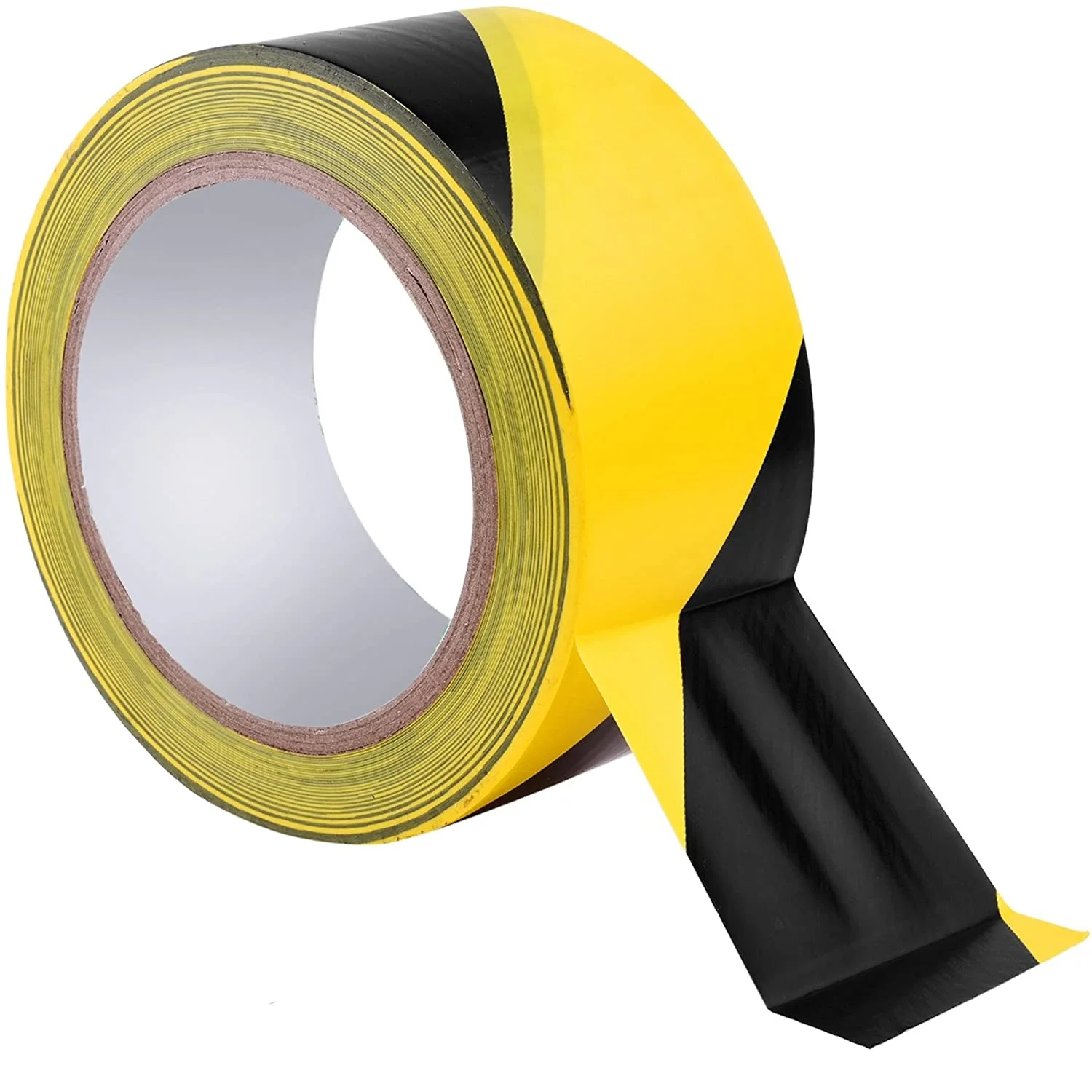 Durable Black and Yellow Striped Safety Floor Marking PVC TapeHazard Warning Tape