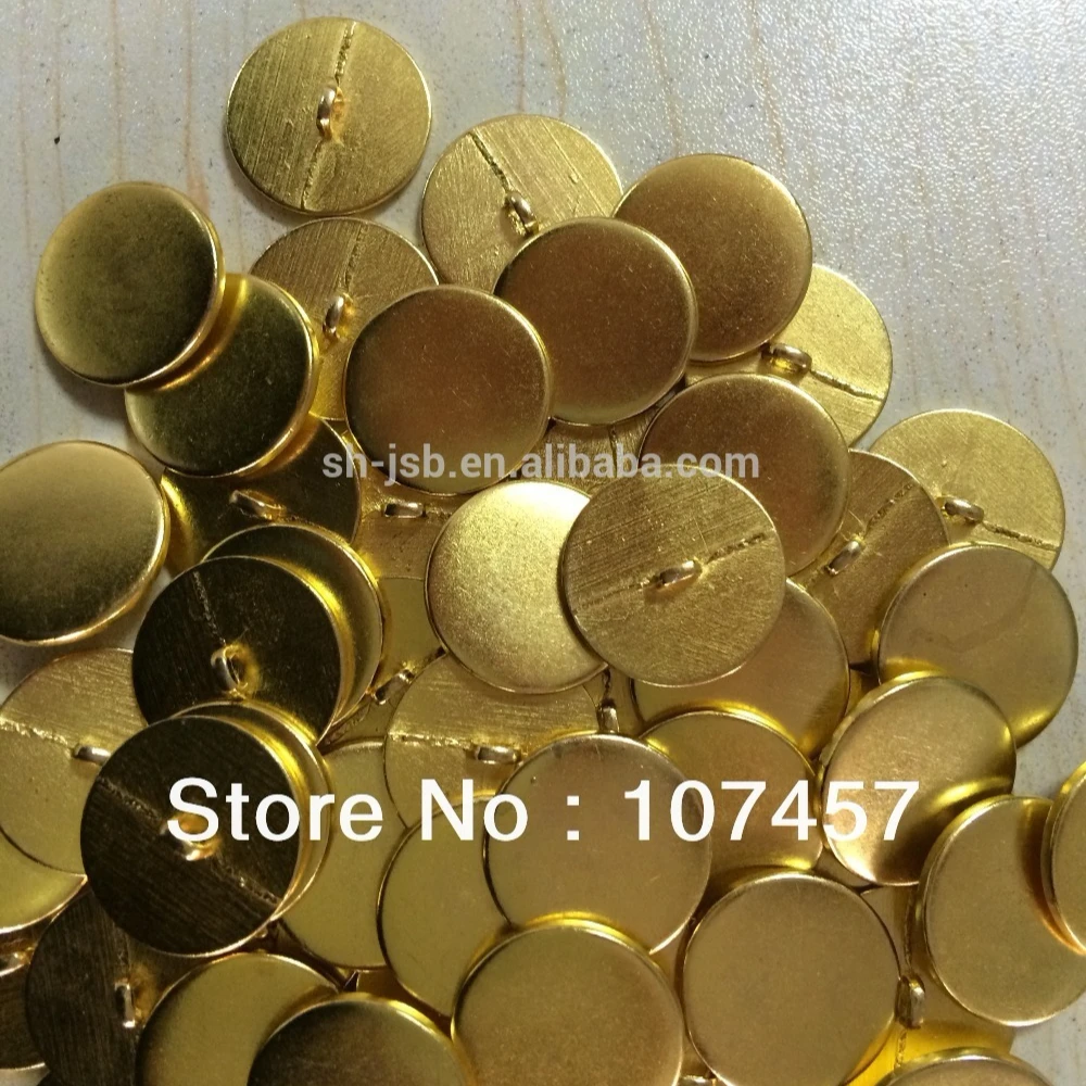 Металлические пуговицы с хвостовиком, золотистого цвета