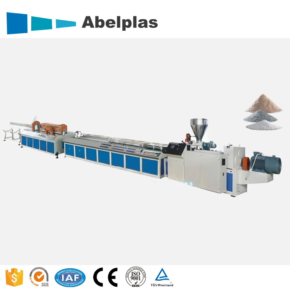 Polyvinyl Chloride Wood Plastic Composite Product Making Machine PVC WPC Profile Extrusion Production Line