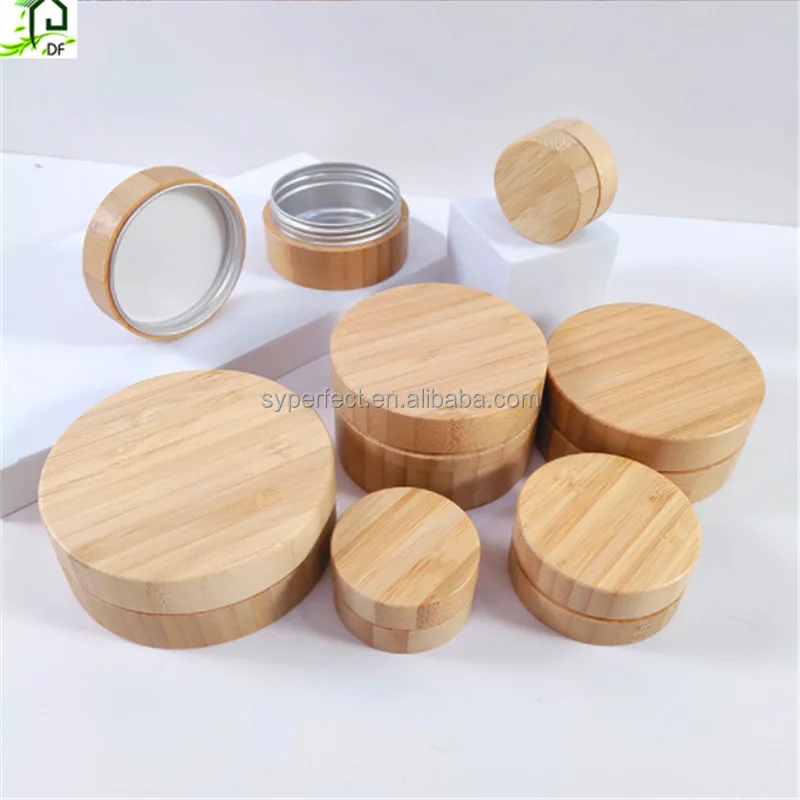 Bamboo Color Screw Cap Frosted Cosmetic Jar 20g 30g for Face Cream
