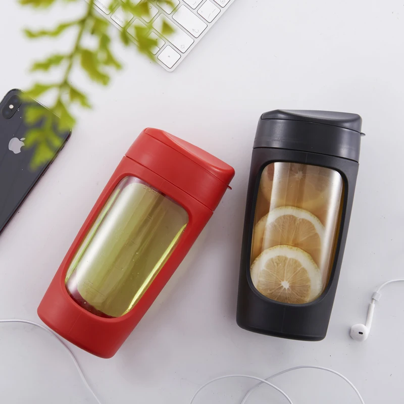 New Design Plastic Sport Fruit Infuser Soft Drink Juice Water Bottle