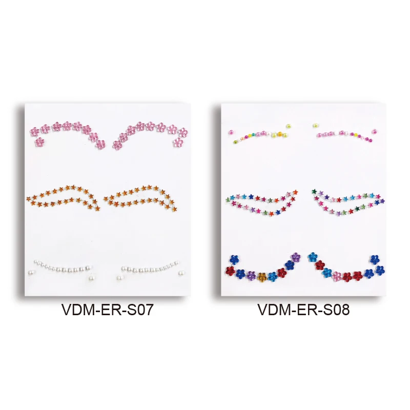 festival fancy decorative Body gems Sticker Jewelry Rhinestone Eyes gems Sticker Adhesive Crystal Makeup Face