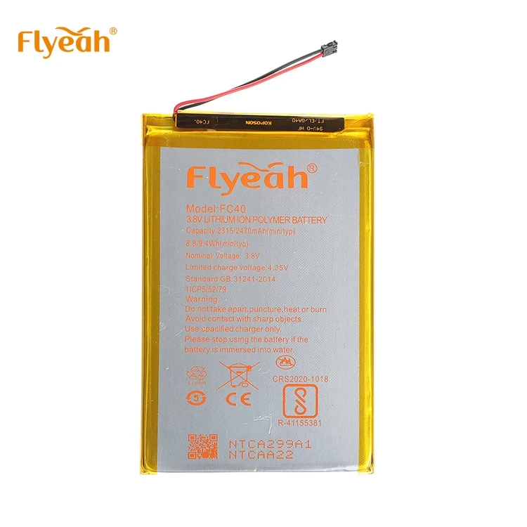 
2300mAh mobile phone lithium polymer rechargeable battery For MOTOROLA FC40 