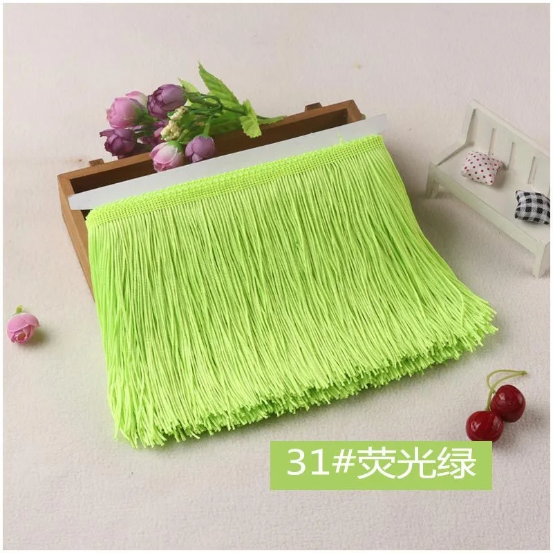 20CM POLYESTER FRINGE Satin Polyester Dance Skirt Dress 7.9in Tassel lace Fringe Trimmings Colorful for Garments