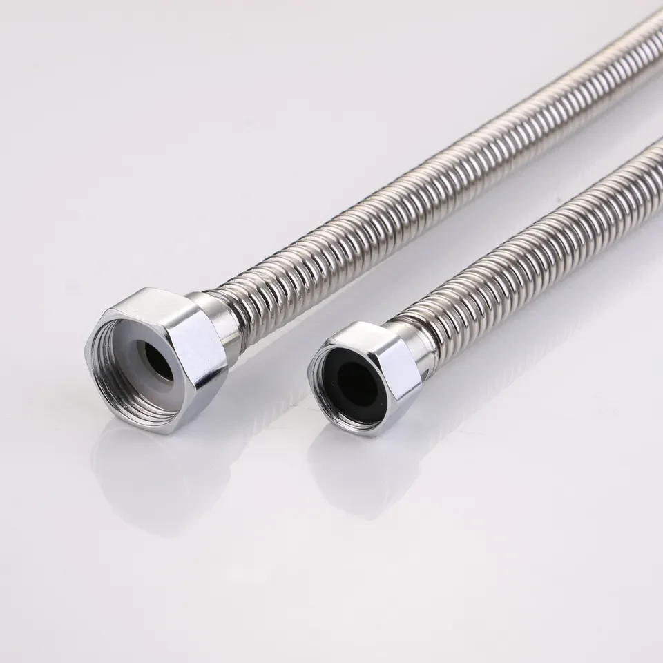 1/2 Inch Faucet Joint Stainless Steel Plumbing Pipe Corrugated Connectors Hot Water Heater Hose