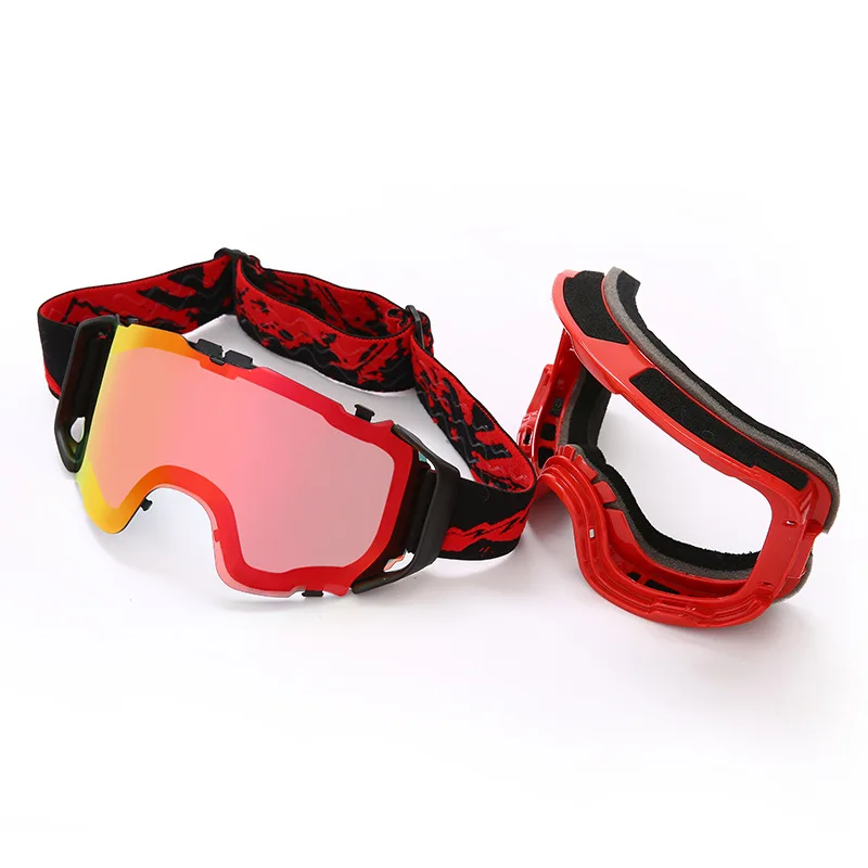 Ski goggles with double-layer anti fog large cylindrical surface and full face genuine film ski goggles for mountain climbing
