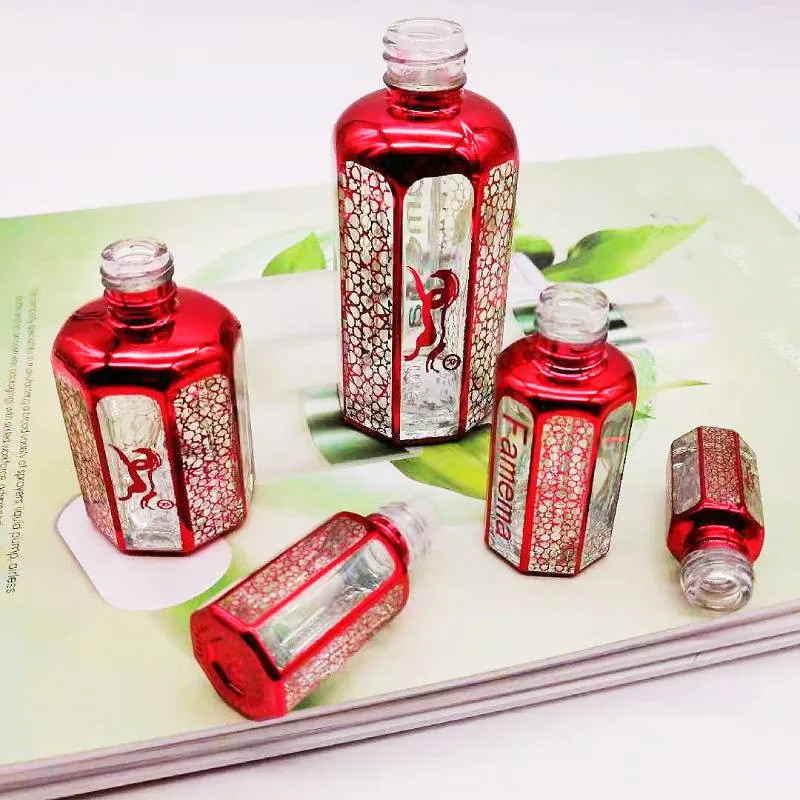 Octagon Essential Bottle Oil Bottles New Star Anise Clear Glass 3ML 6ml 12ml 24ml 60ml 100m Glass Material+stainless Steel
