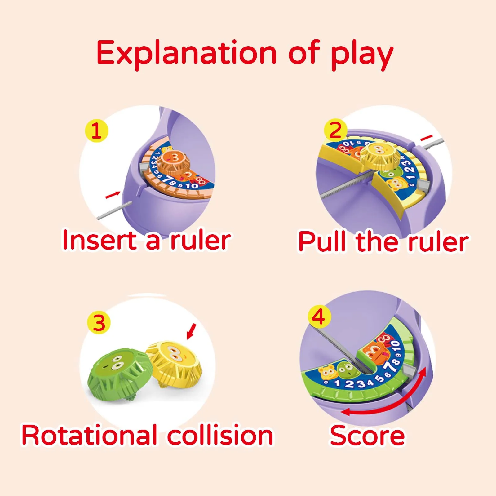 Educational Board Games Indoor Outdoor Pull Out Gyro Battle Disk Toys Spinning Top Battle Game For Boys