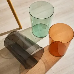Multifunctional Plastic Trash Can Transparent Aesthetic Sturdy Durable Factory Price Waste Bin
