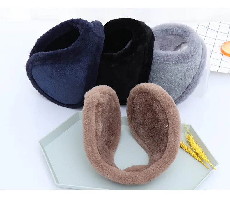High Quality Knitted Skincare Acrylic Ear Warmer Fur Fleece Unisex Winter Earmuff