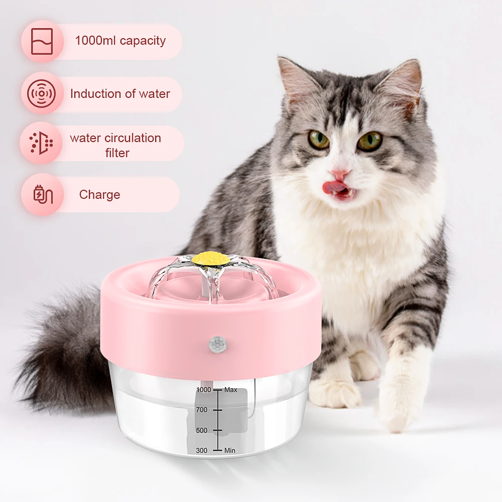 Newest Portable Automatic Cat Fountain Water Drinking pet water dispenser fountain for cat and dog