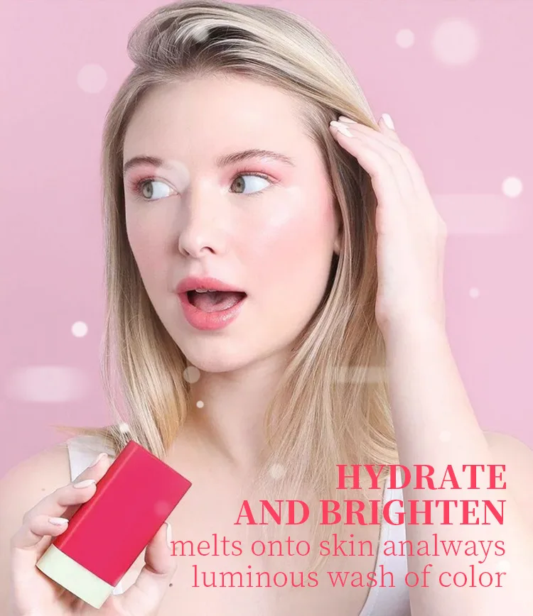 Custom Logo Vegan Cream Blusher Multi Stick Makeup Dewy Finish For Lip Eye Cheek Tint Blush Stick