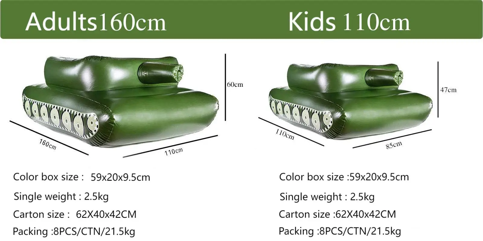Ready to Ship Inflatable Tank Pool Float Swimming Pool Toys Inflatable Weapon with Water Gun for Kids and Adults