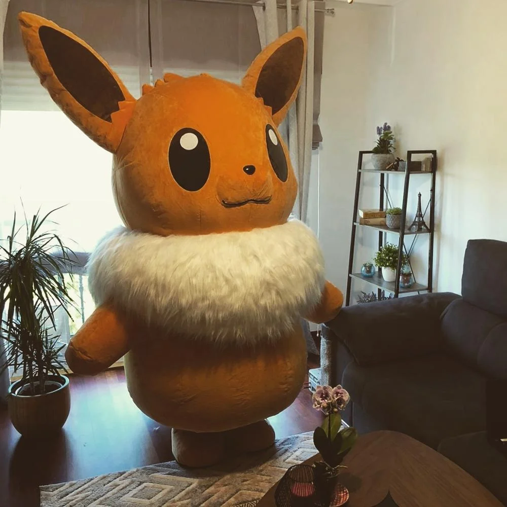 High Quality 2M Pikachu Pokemon Eevee Ibraimi Cartoon Character Inflatable Mascot costumes