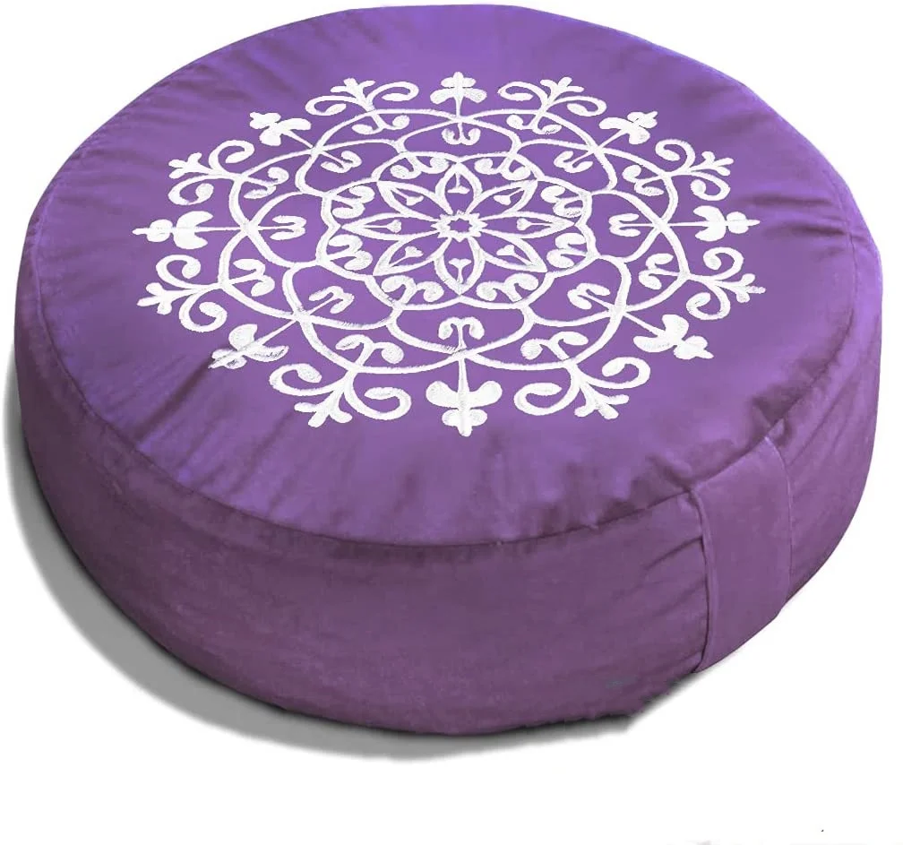 Indoor and Outdoor Buckwheat Meditation Cushion Floor Pillows for Sitting Removable Cushion Organic Meditation Pillow