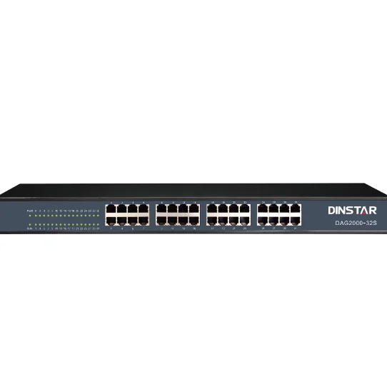 DAG2000-32S 32 FXS Analog VoIP Gateway, Interoperable with leading softswitches, IP PBXs and SIP servers