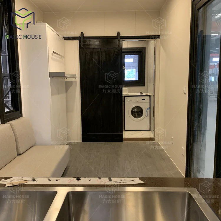 Compact Container Office US Standard 20HQ Office with Bathroom and Foldable Bed Container office with toilet