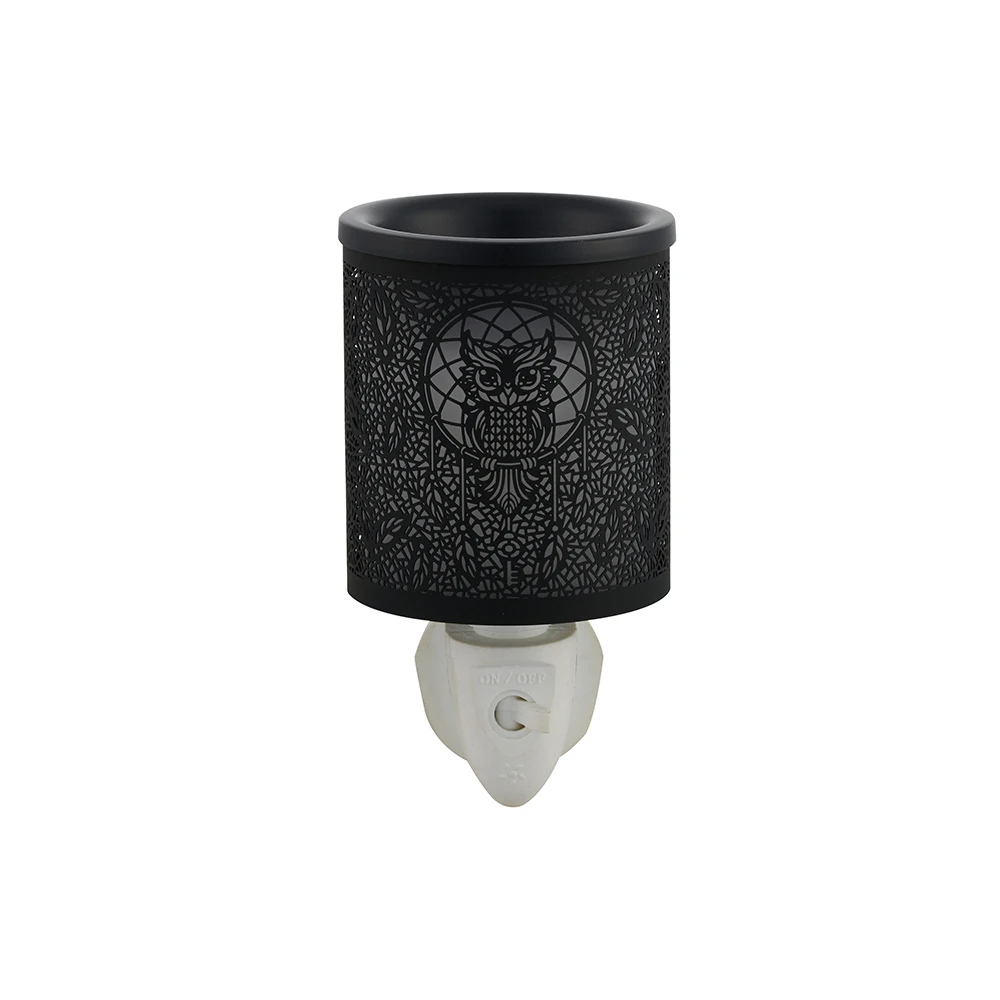 Plug in Scented Wax Melts Warmer Black Owl Dreamcatcher Night Light Aroma Candle Oil Burner Lamps