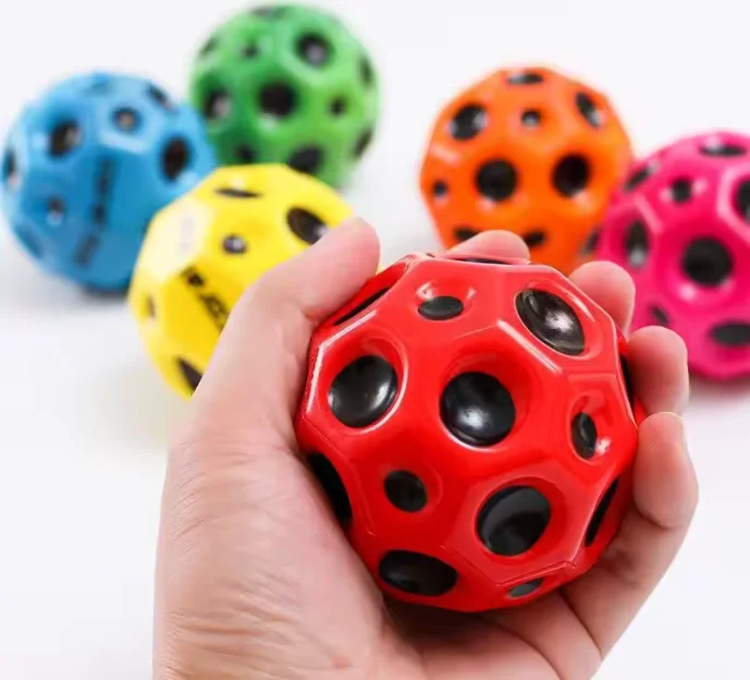 Pop Squeeze Sensory Ball Rubber Bouncing Toy for Fun Bounce Effect Decompression Toy to Improve Hand-Eye Coordination