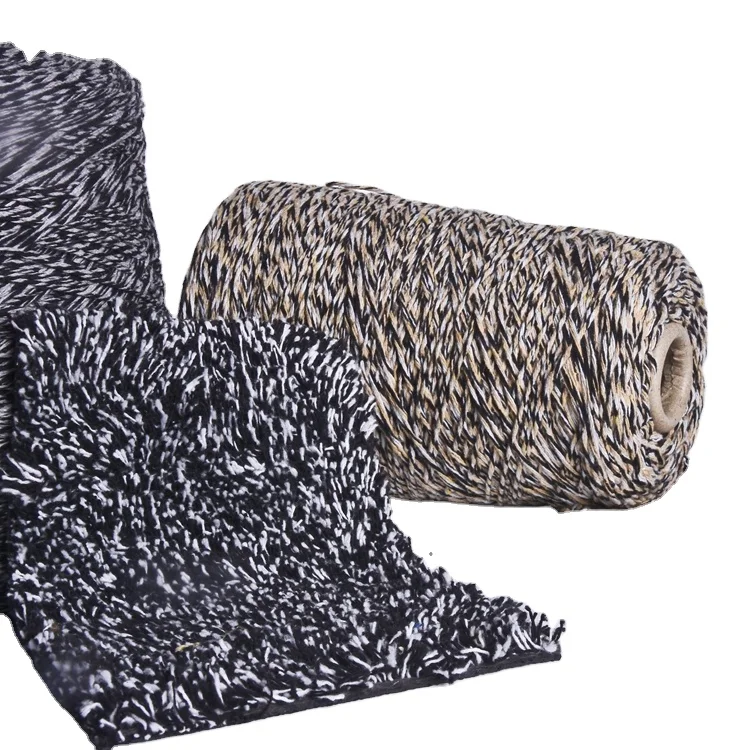 Two Ply White And Black Twisted Yarn Open End Blended Yarn For Carpet