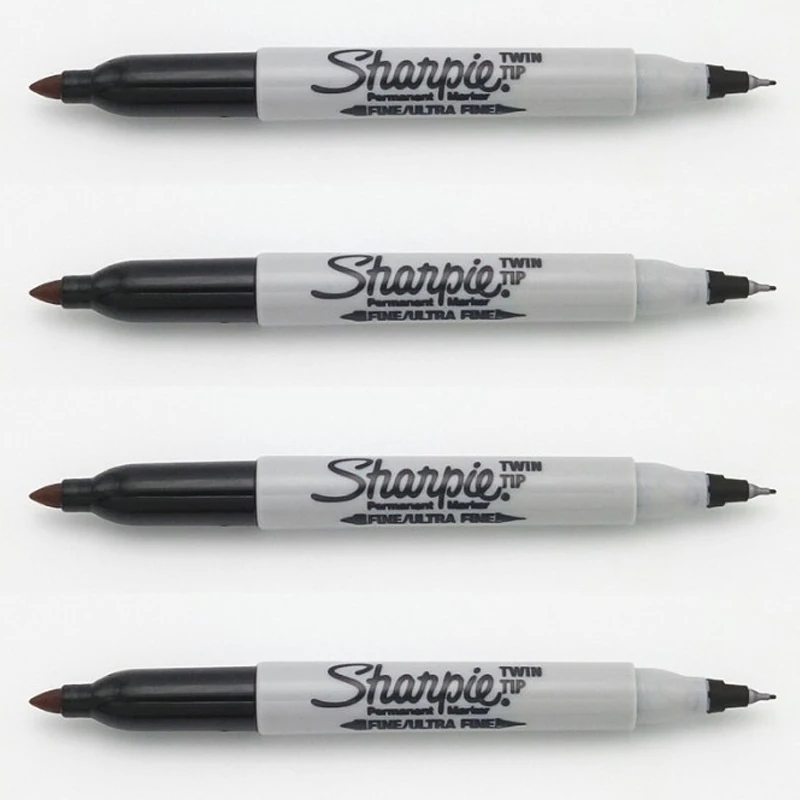 4 colors  Sharpie 32000 Fine Marker Pen Twin Tip Markers Quick Dry Ink Smooth Writing for Office,Laboratory,Industrial