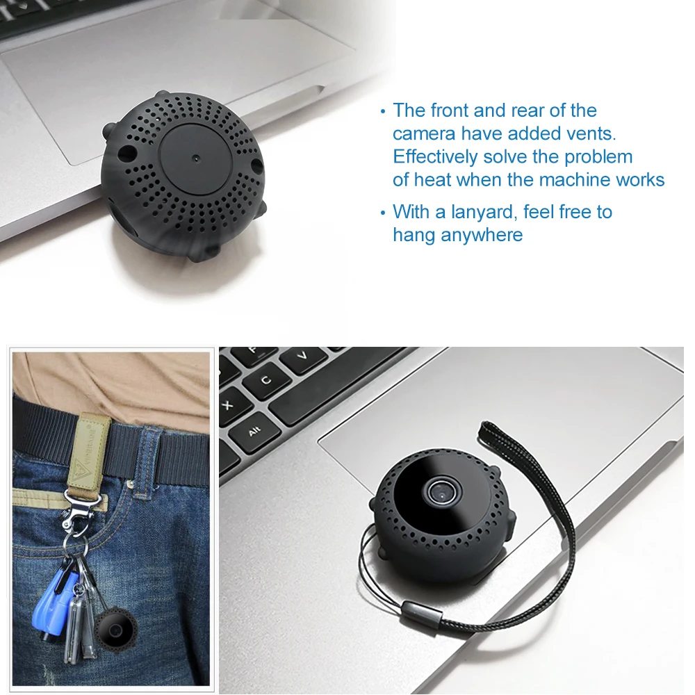 Wireless CCTV   Battery Powered Magnetic Hidden Wifi Mini  HD Camera