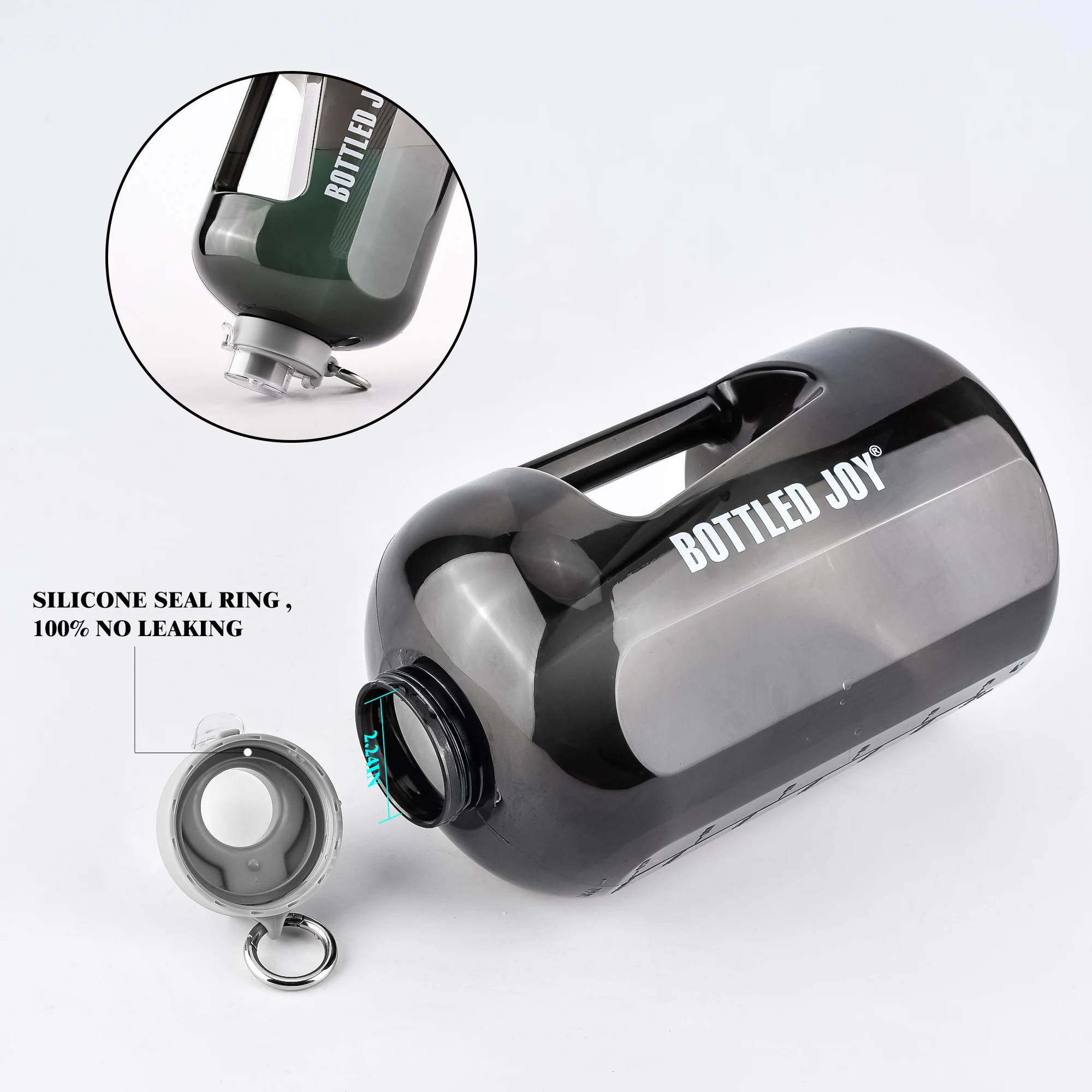 Amazon Best Seller  1 Gallon Large Water Bottle with time marker Clear Sports Bottle BPA Free Water Container Jug with handle