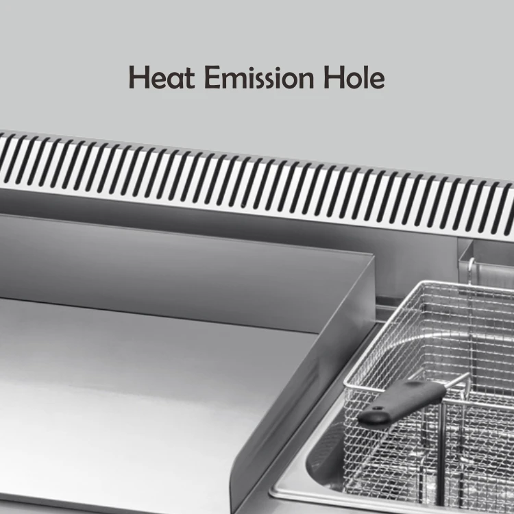 LG Series Commercial Stainless Steel Gas Fryer High Quality Griddle with Deep Fryer Factory Price for Restaurant Use