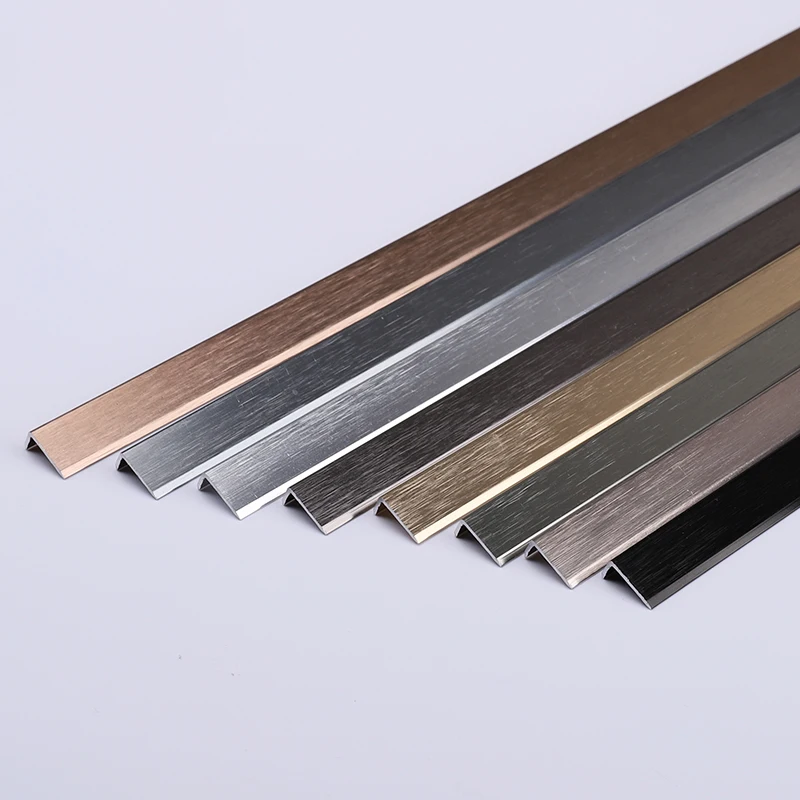 
Modern Decoraitive Aluminum Alloy Protecting Decorating Marble Uv Board Spc Flooring Stainless Steel Aluminum Brass Tile Trim 