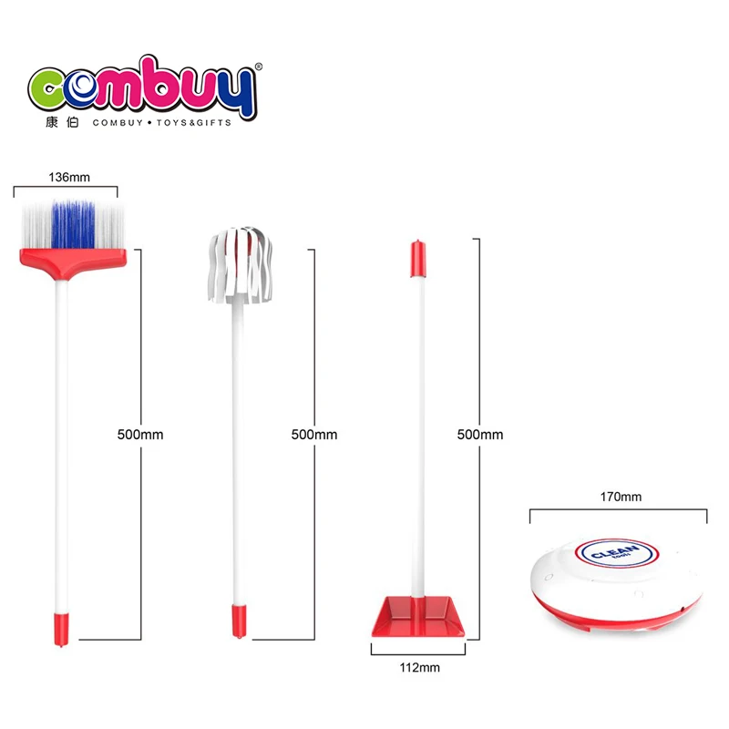 Pretend play trolley floor mopping robot cleaning set toy