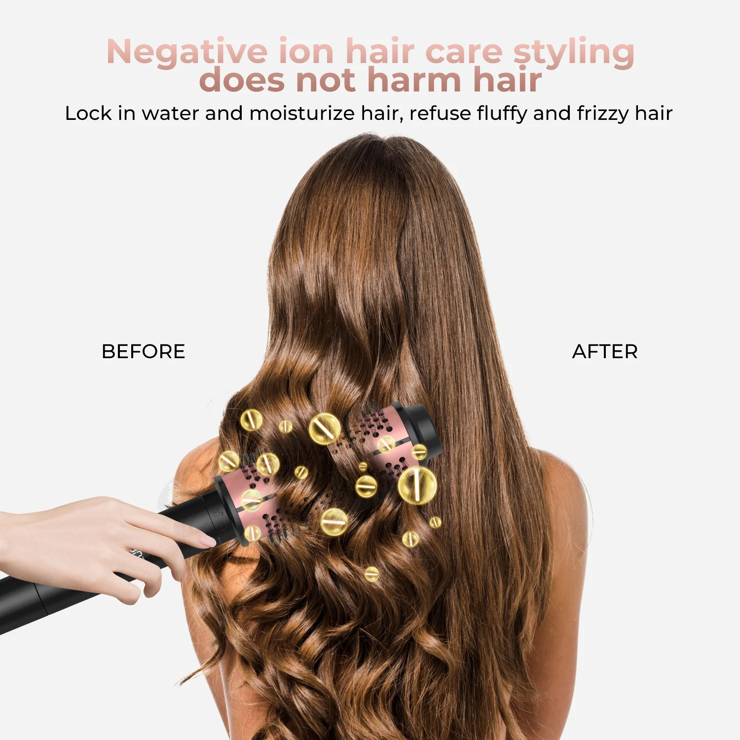 Volume electric heating round brush ceramic tourmaline ion hot curlers hair curler fast heating professional style brush