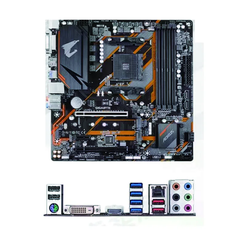 Оптовая продажа низкая цена новый Подержанный Восстановленный AMD Gigabyte B450M материнская плата для настольного компьютера 128 ГБ