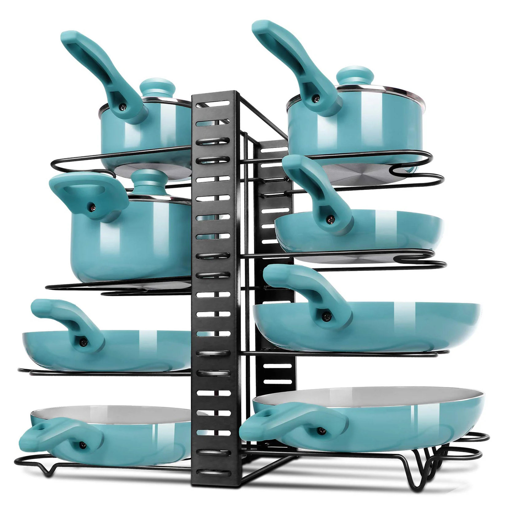 Kitchen Organizer 3 DIY  8 Tiers Adjustable Pots Lid Pans Cabinet Other Accessories Metal Rack Holders Storage Kitchen Organizer