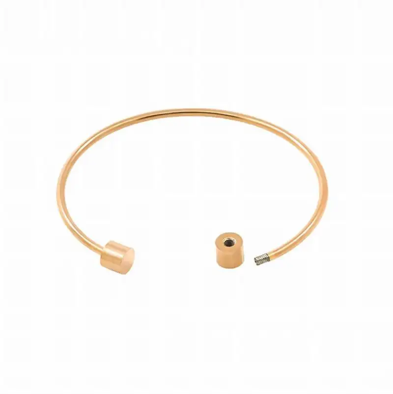 Wholesale 2mm Stainless steel DIY Jewelry Findings Pvd plated jewelry Accessories Ball end Screws Off Cuff Bangle Bracelet