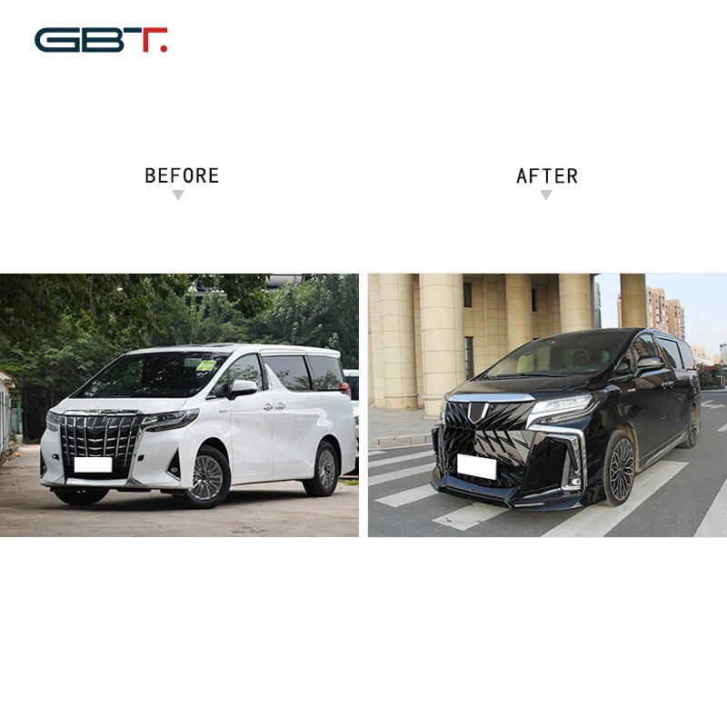 GBT drop shipping upgrade kit for alphard 30 Modified facelift wald bodykit include grille for toyota alphard bodykit