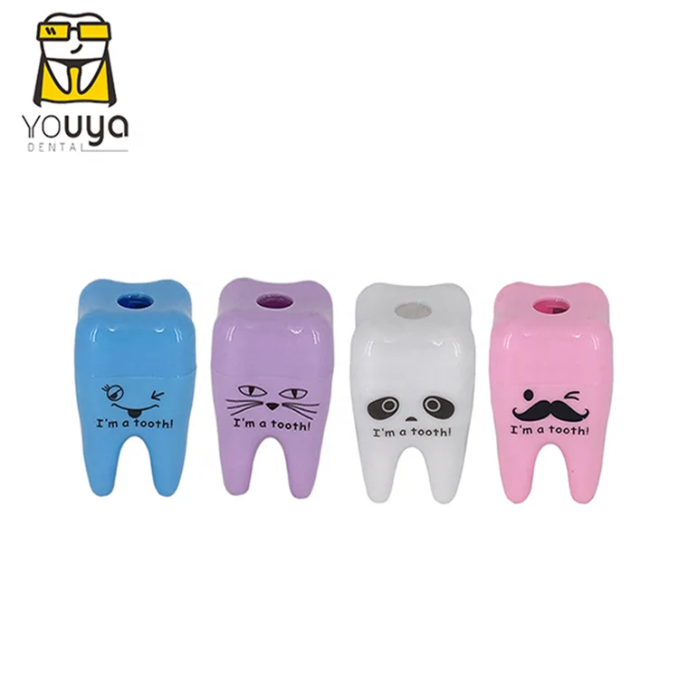 Funny Cartoon Tooth Shaped Pencil Sharpener, Plastic Pencil Sharpener For Dental Gift