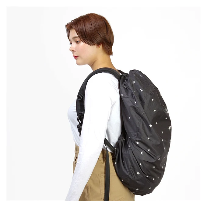 Women men unisex studs star 2way bike basket backpack bag rain cover