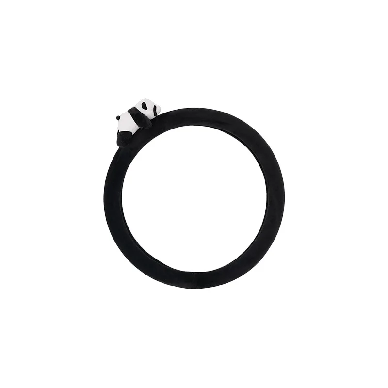 Car Interior Accessories Winter Plush Panda Antifreeze Hands Car Steering Wheel Cover For Women Girls