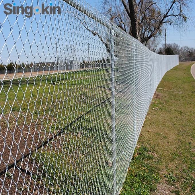 canada 9 gauge 3mm wire diamond wire fencing cyclone wire 50x50mm 60x60mm mesh size chain link mesh fence