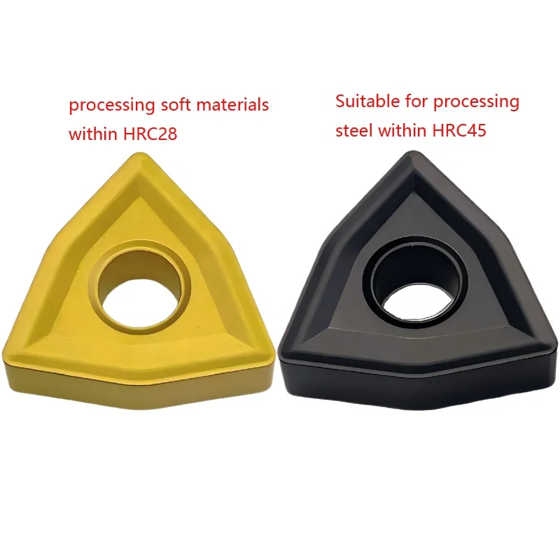 HARDVIK Factory price cnc cutting machine tool Tungsten carbide Turning inserts WNMG WNMG080408 Black coating  For hrc45 steel