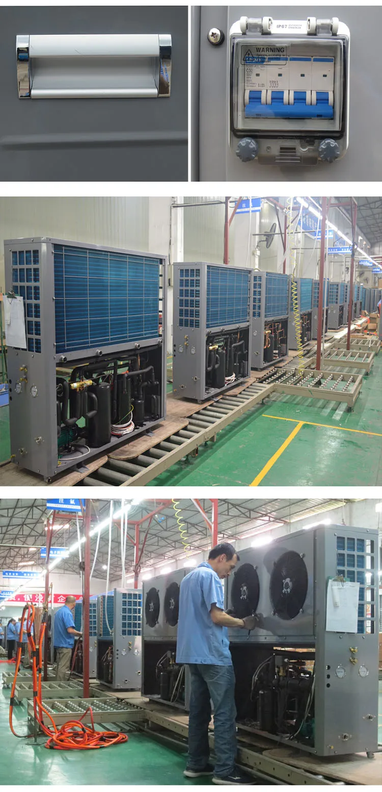 EVI DC inverter all in one heat pump home heating cooling system 15KW