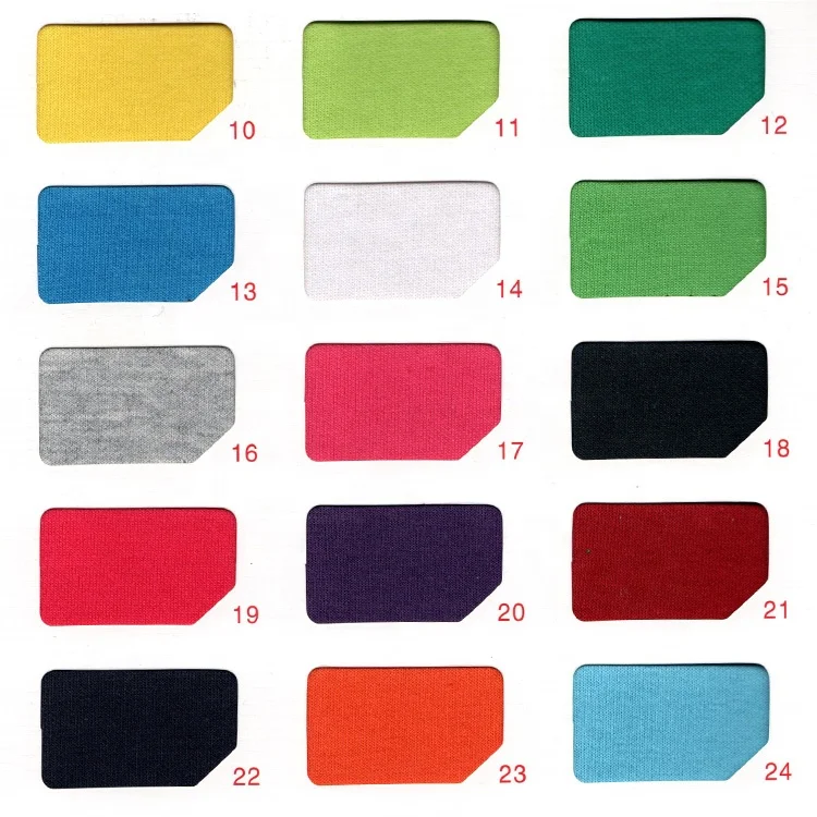 Plain Dyed Multiple Color Options  Jersey  Polyester Cotton Interlock Knitted Fabric