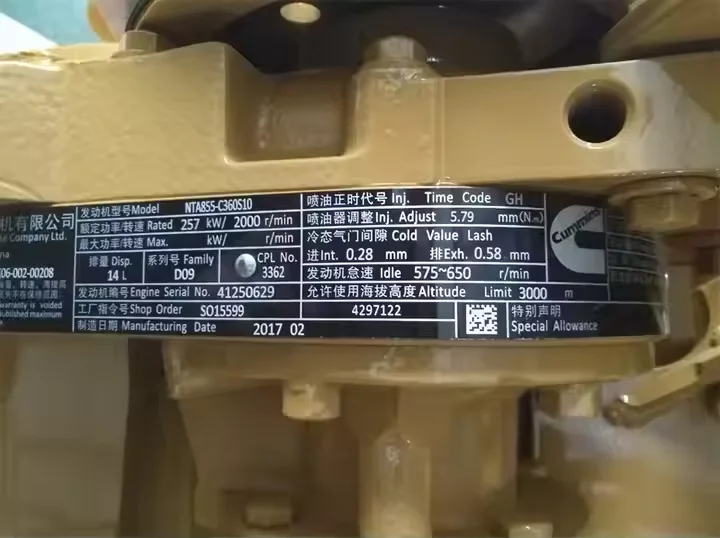 Chinese Factory Price M10 Heavy Machinery Commins V504 Engine