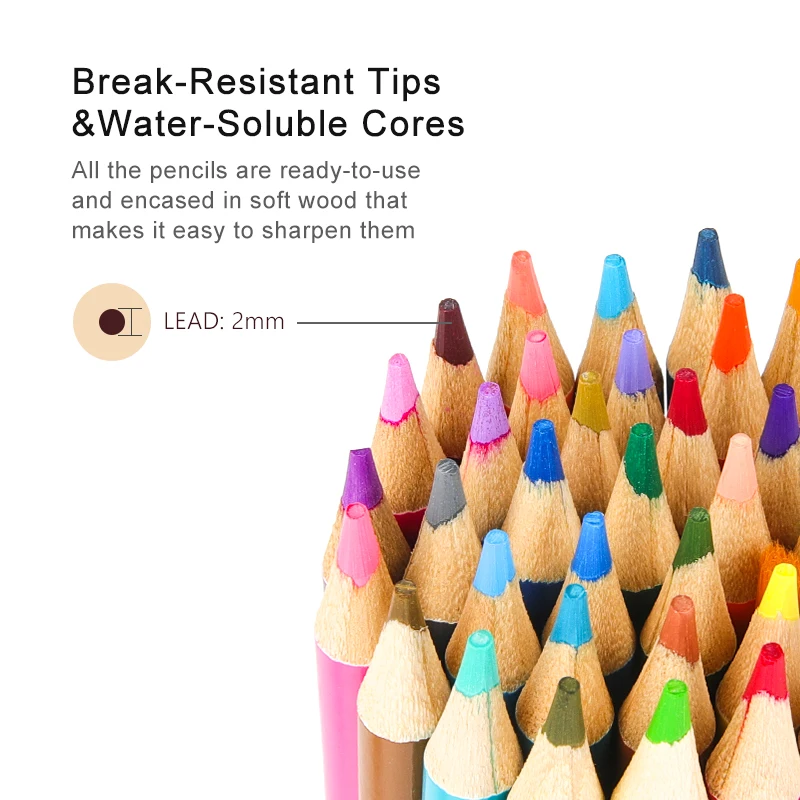 Gxin K001B24 24 Colors  custom Colored Pencil  set Water Soluble for kids Soft Wood Watercolor Drawing School Art Supplies